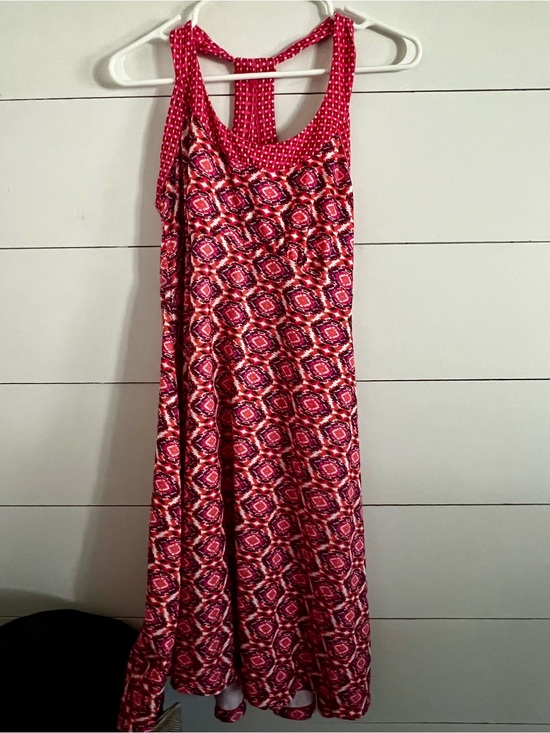 Prana Dresses & Skirts - Prana Pink Geo Print Racerback Maxi Dress